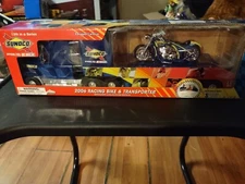  SUNOCO Nascar 2006 RACING MOTORCYCLE BIKE & TRANSPORT With LIGHTS & SOUND 