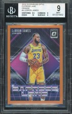 2018-19 Donruss Optic Express Lane Orange Prizm Holo Lebron James #4 BGS 9 #/39