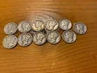 Eleven 1930's Mercury Dimes