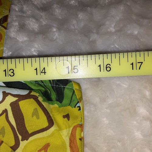 Trink Turk Yellow Blue Green Pineapple Shift Dress Adjustable Textured Pockets - Picture 10 of 12