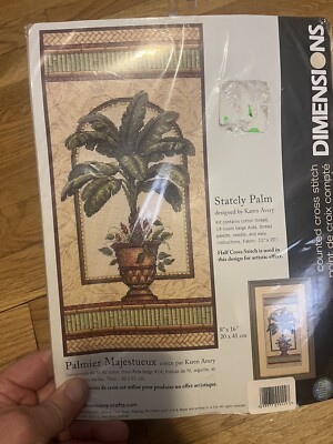 2002 Dimensions Counted Cross Stitch Kit ... Stately Palm Tree Brand New