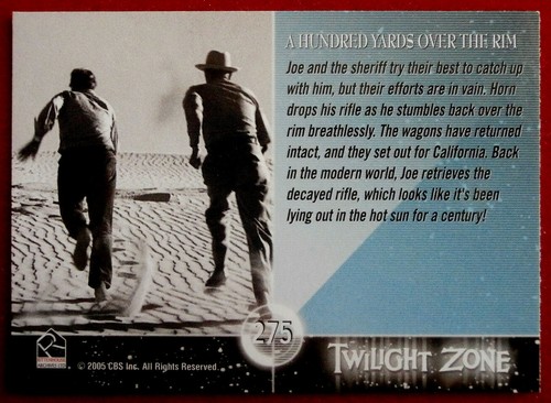 TWILIGHT ZONE - Card #275 - A HUNDRED YARDS OVER THE RIM - CLIFF ROBERTSON - Picture 2 of 2