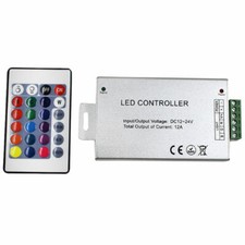 12A RGB Led Controller IR 24Key Remote Dimmer DC12V For RGB LED Strip Lights