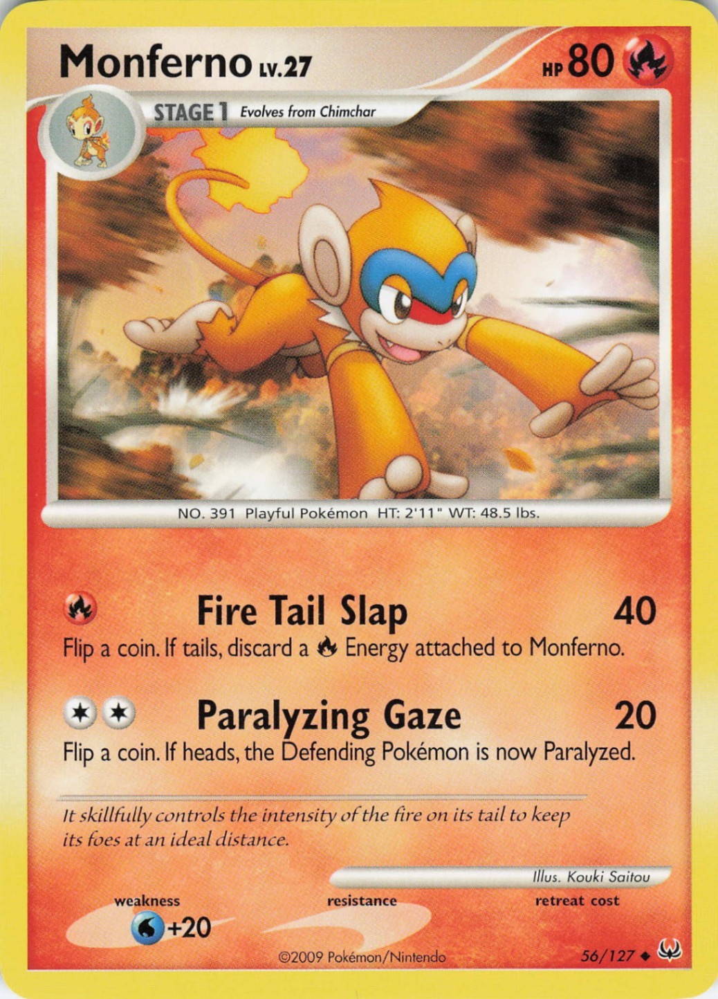 Monferno 56/127 Platinum Uncommon regular NM Pokémon TCG