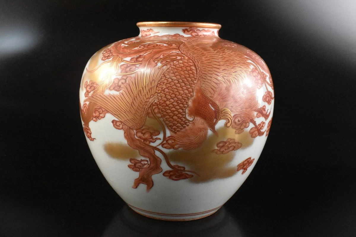 陶瓷红色日本古董花瓶| eBay