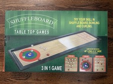 Shuffleboard Table Top Games 3 in 1 Shuffleboard Bowling Curling