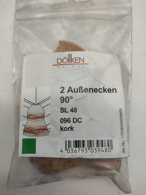 Döllken 2 Außenecken 90° SL 48, 096 DC Kork, 17538000009600 Für Fußleiste