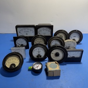 Lot of 15 Vintage Panel Meters Volt Milliamperes DC Weston Simpson Untested
