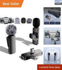 65ft Wireless Lavalier Microphone Set - Ideal for Interviews and Streaming
