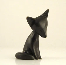 Werkstätte Karl HAGENAUER Cute Sitting FOX 67mm Vienna Brass Patinated Bronze