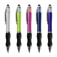Ballpoint Writing Pens,8 pack 5 count 3 refills with Stylus Tips 1mm