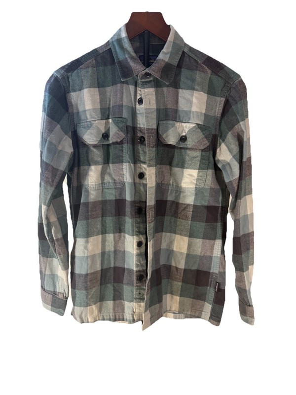 Patagonia Midweight Fjord Flannel XS Plaid FA23 STAINED - SEE PHOTOS