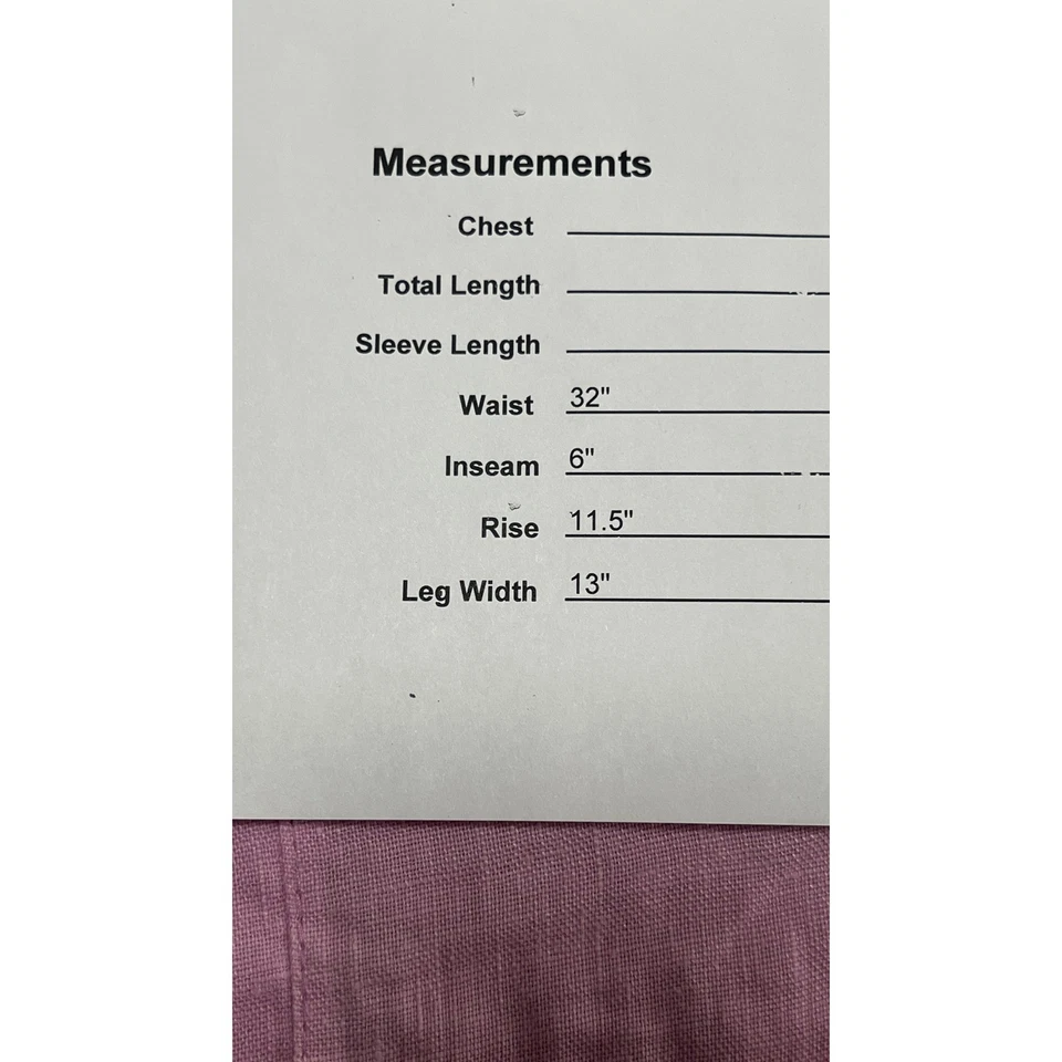 Pantalones Cortos Ivy Jane Mezcla de Lino Medianos Púrpura Cintura Elástica Bolsillos Hechos en EE. UU. Foto 2 de 4