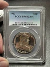 1963 Proof Franklin Half Dollar PCGS PR68 CAM Stunning CAMEO BU Coin (Slab3631)