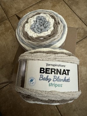 Bernat Baby Blanket Stripes Yarn-Pebbles- 2 Cakes