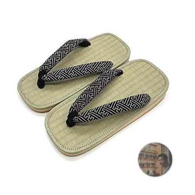 Takeharu Men's Tatami Sandals 4L 30-31cm Natural Igusa Straw Japan New