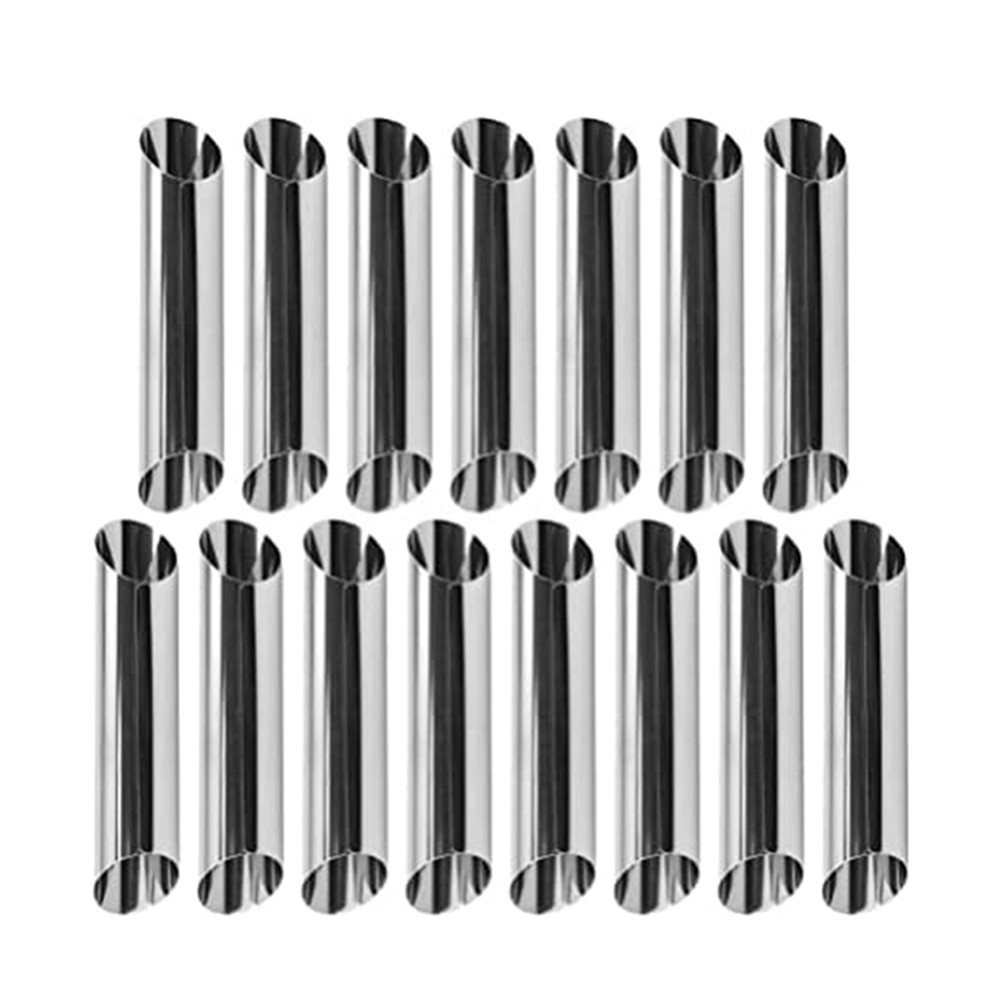 2X(Brioche-Brotlaib-Cannoli-RöHrchen, Edelstahl-Cannoli-Formen, 15 StüCk, A8268