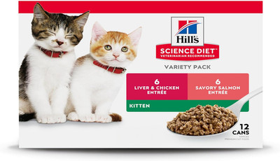 Kitten, Kitten Premium Nutrition, Wet Cat Food, Variety Pack: Liver & Chicken; S