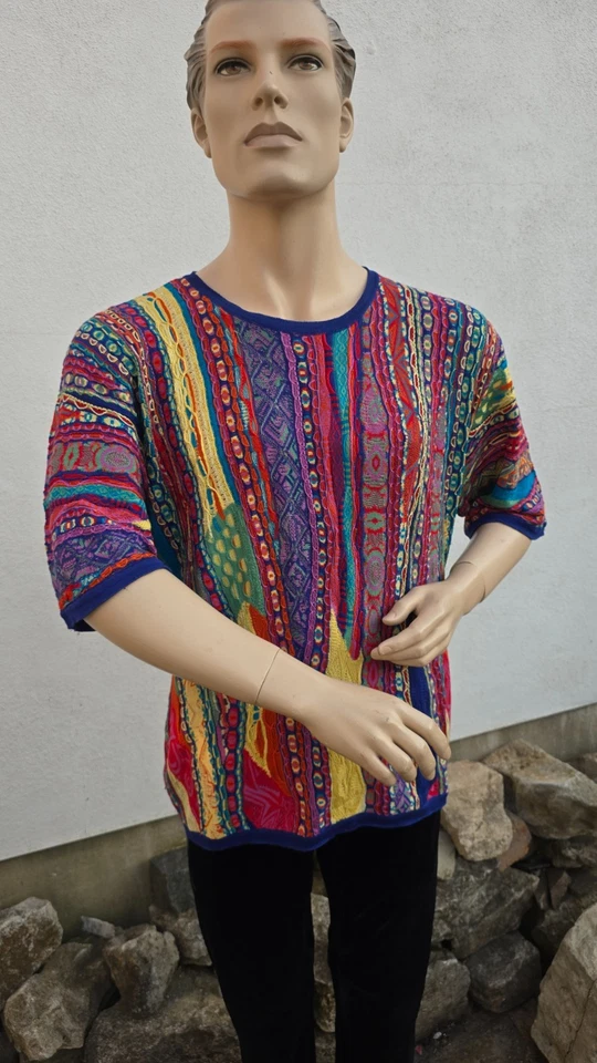 Coogi Australia Kurzarm-Pullover Sweater, Gr: L/52, 3 D, Megabunt, T-Shirt - Bild 3 von 4