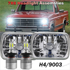 Pair For 1976-1986 Ford F 150 Pickup 7x6 5x7 Led Headlights Hilo Beam