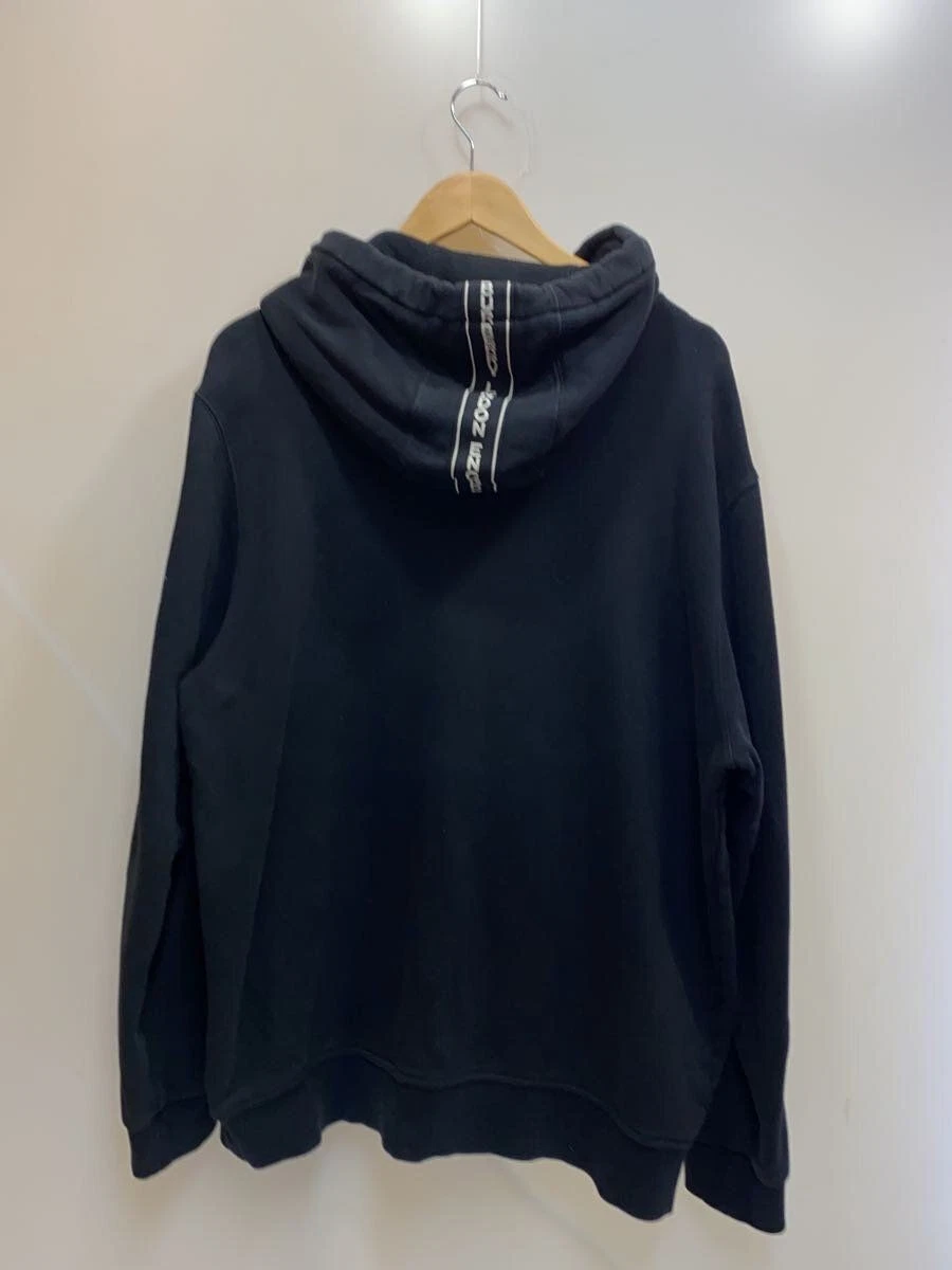 Felpa con cappuccio zip BURBERRY LONDON 20aw SIREN manica a nastro XL cotone BLK 8029527 usata