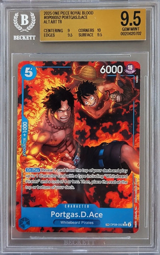 Portgas.D.Ace (Parallel) graded BGS 9.5 for sale on eBay