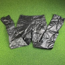 Women  s Wilsons Maxima Black Leather Pants Size 2 High Rise 41  Inseam Vintage