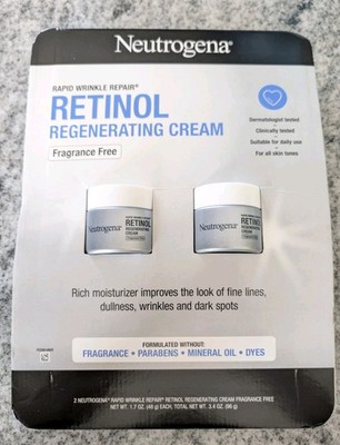 Neutrogena Rapid Wrinkle Repair Retinol Regenerating Cream 1.7 fl oz, 2-pack