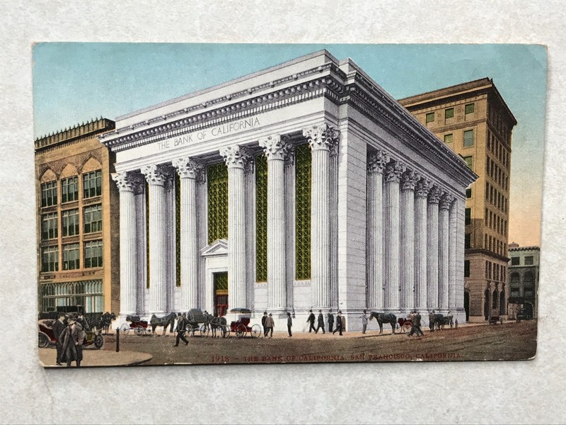 P756 Vintage Postcard The Bank Of California San Francisco California CA