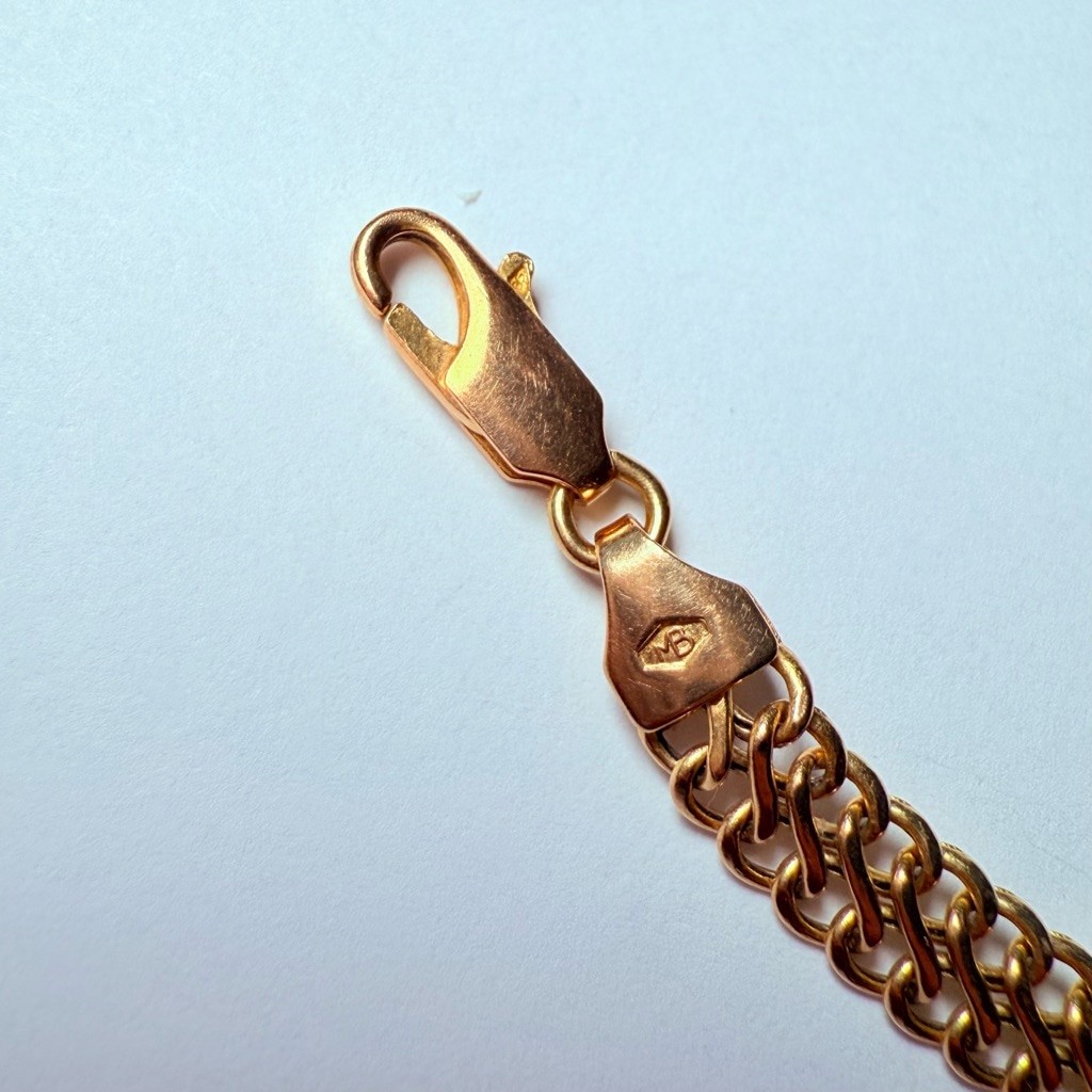 14k Solid Yellow Gold 8 Eight Fancy Infinity Link… - image 9