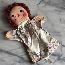 Vintage Raggedy Ann Hand Puppet. 11  Cloth 1970's Knickerbocker W/Tag