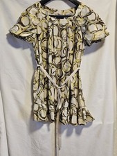 NWT Simply Vera Vera Wang Short-sleeve Blouse Tie Waist Women's Medium