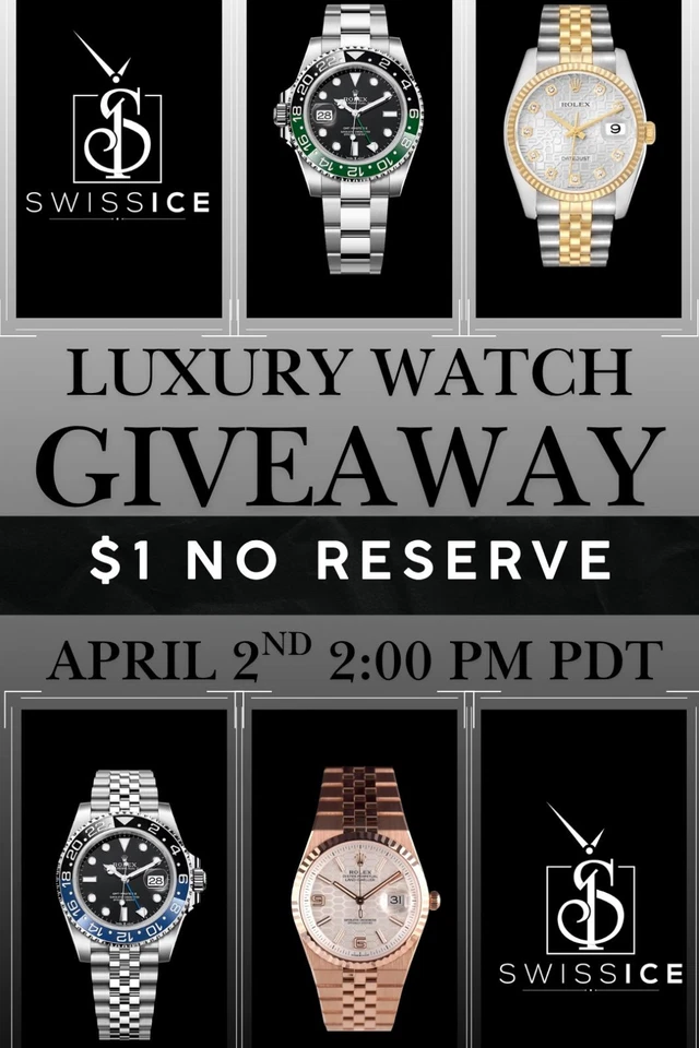 Join Now‼️ 💸 $1 LIVE WATCH AUCTION! 🔥 Rolex, Omega, Breitling NO RESERVE