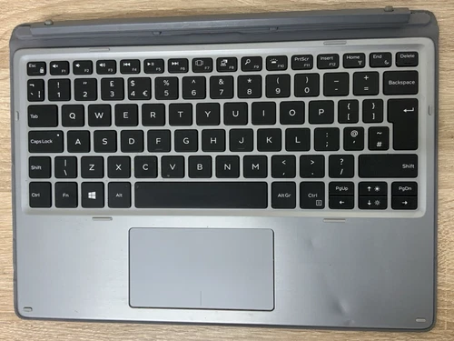 Dell Latitude 7200 7210 Detachable Silver Travel Keyboard K18M UK Layout- DENTS