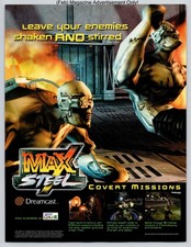 Max Steel Covert Missions Dreamcast Game Boy Color 2001 2-Page Advertisement