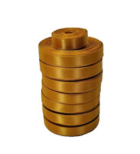 Offray New Gold Double-Face Satin Ribbon 3/8 inch wide x 70 yards