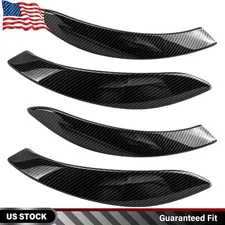4X Carbon Fiber Interior Door Pull Handle Cover For BMW 3 Series F30 F31 2013-18