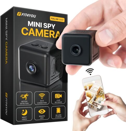 Mini Hidden Camera Wifi Home Security Cam Full HD 1080P Night Vision Audio - Photo 1 sur 10