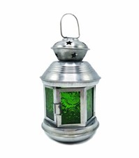 Lanterna GALVANIZZATA VERDE Orientale etnica