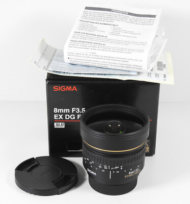 Sigma 8mm F/3,5 EX DG fisheye Circular SLD Glass Blickwinkel 180° für Nikon F *
