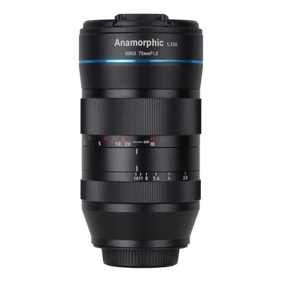 SIRUI 75mm F1.8-F16 1.33x APS-C For Sony Cameras E Mount Anamorphic Lens (SR75E)