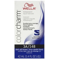 SALON HAIR WELLA COLOR CHARM PERMANENT DYE LIQUID 3A/148 DARK ASH BROWN