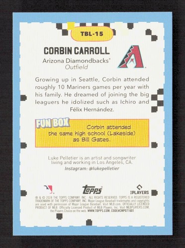 Corbin Carroll 2024 Topps Big League béisbol TBL-15 - Imagen 2 de 2