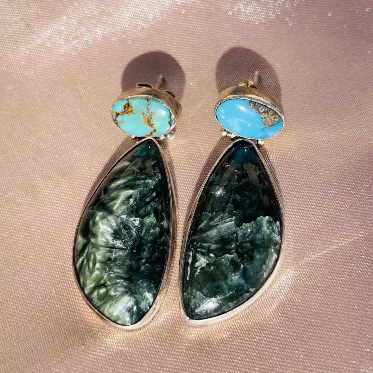 Turquoise green best sale earrings