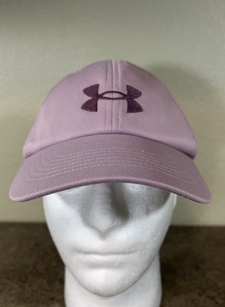 Under Armour Womens Purple Heathered Adjustable Strapback Baseball Hat OSFA Under Armour Hat Cap Purple UA Free Fit Strapback Baseball  main image 3