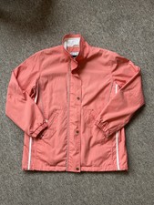 Water Resistant Rain Jacket With Pockets In Dark Peach Size M - Uk 12-14