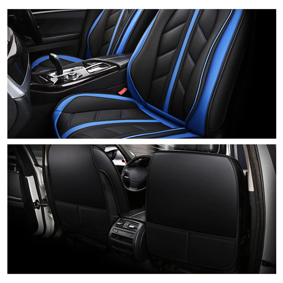 Car Seat Covers 5-Seats  for BMW PU leather Cushion MH33 Blue Foto 3 de 4