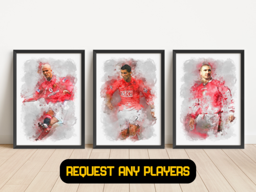 Man United Gift Set - Football Posters Bundle - Set Of 3 - A5/A4/A3/A2/A1/A0 - Picture 1 of 4