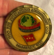 Defense Logistics Agency DIRECTOR'S COIN older enameled Challenge from Gen Riley