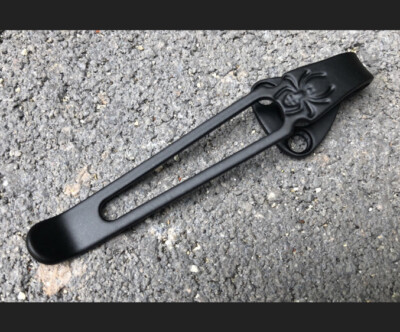 Black Titanium Clip Made For Spyderco Ambitious Tenacious Persistence Resilience